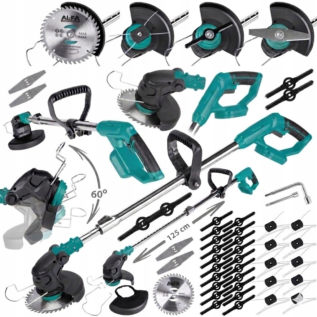Akumulátorová vyžínačka AL-FA 800 W 15 cm 2 kg 125 cm